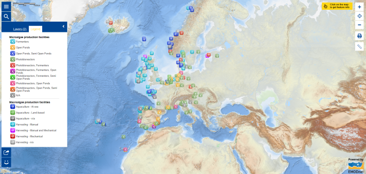 Algae (macro and micro) Production Facilities in Europe