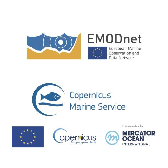 Logos EMODnet and Copernicus Marine Service